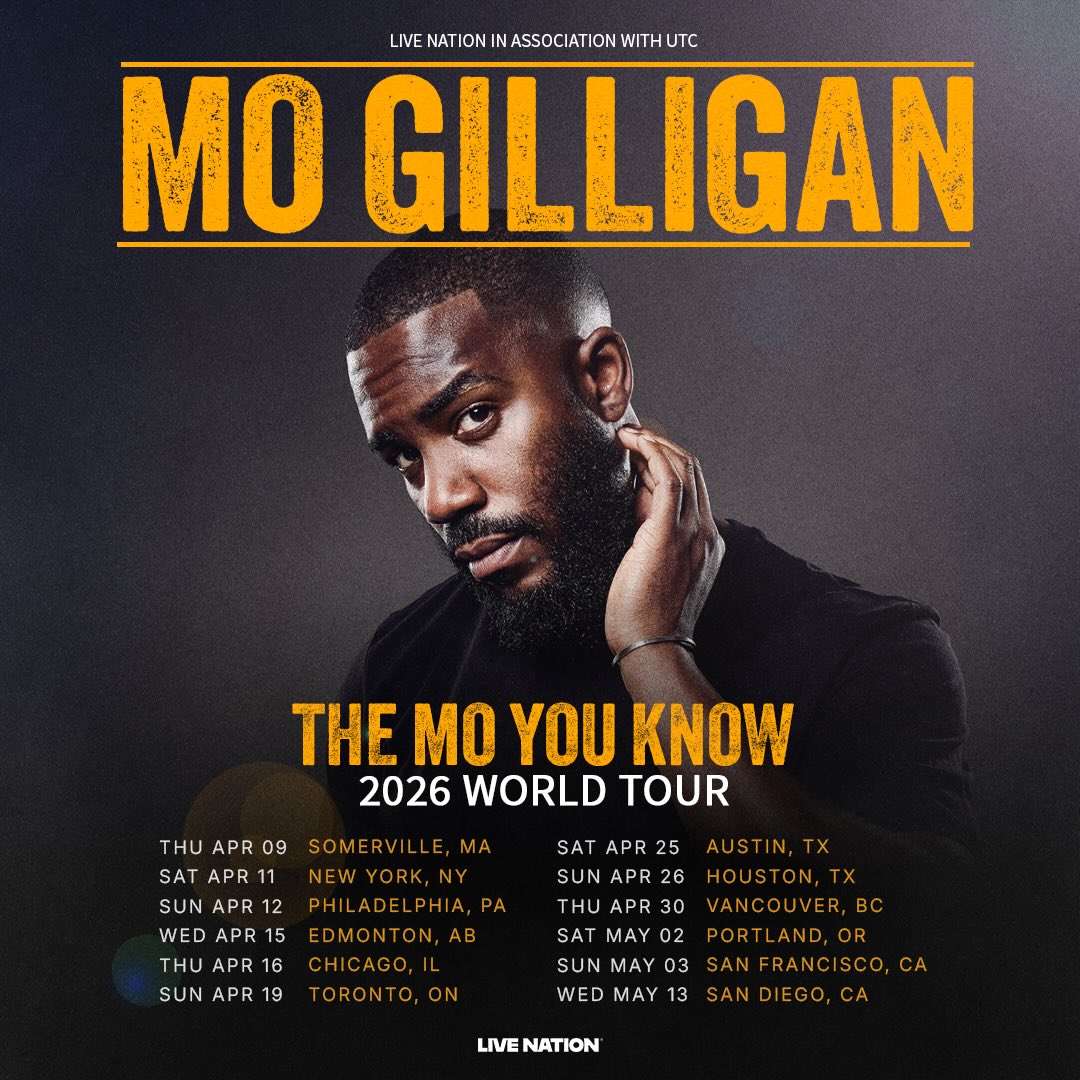 Mo Gilligan The Mo You Know Tour Poster 2026–2027